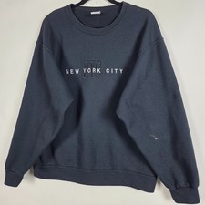 Jerzees NuBlend New York City USA Embroidered Mens Large Long Sleeve Sweatshirt