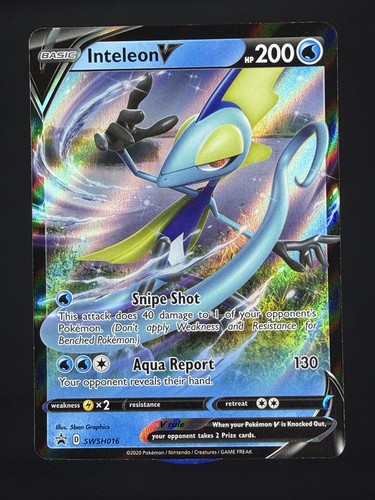 Inteleon V SWSH016 ULTRA RARE SWSH Black Star Promo Pokemon TCG Card NM