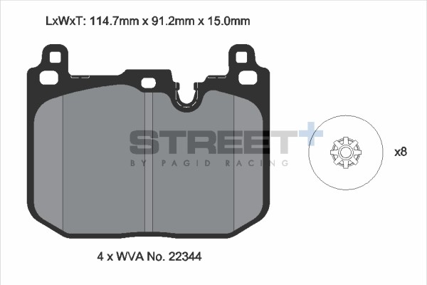 BremsbeläGe Mini Mini (F55) Cooper S Baujahr 07/14 Kw 141 Ps 192 - Pagid Racing-image