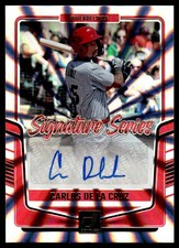 2024 Donruss Signature Series Holo Carlos De La Cruz Auto Philadelphia Phillies