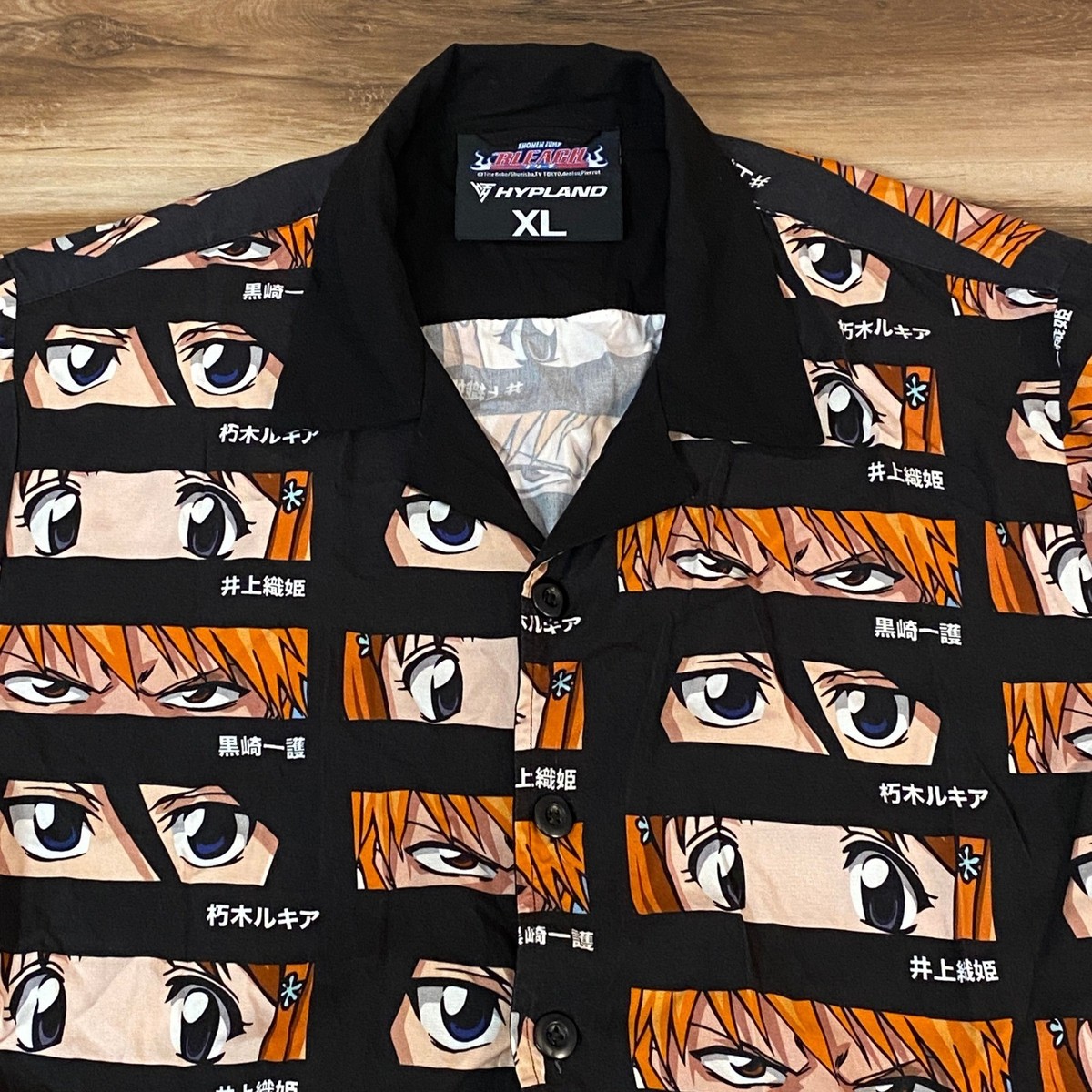 HYPLAND Bleach Anime Button Up Shirt Mens XL Japanese Ichigo Rukia