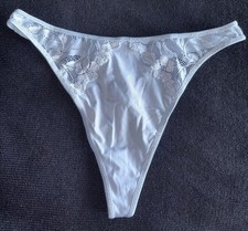 Bali Y2K Vintage Buttery Soft L Panty Hi-Cut Blue Thong Bikini Underwear