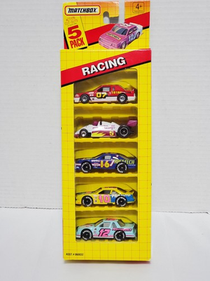 #ad MATCHBOX RACING 5 CAR PACK 1992 #060032 ACTION CUT OUT BOX TOTAL RACETECH HYFLO $9.99