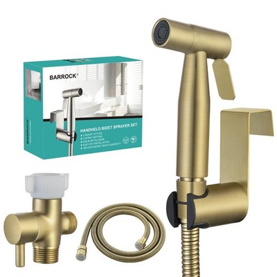 Barrock Handheld Bidet Sprayer For Toilet Stainless Steel Metal Made Baby Cloth