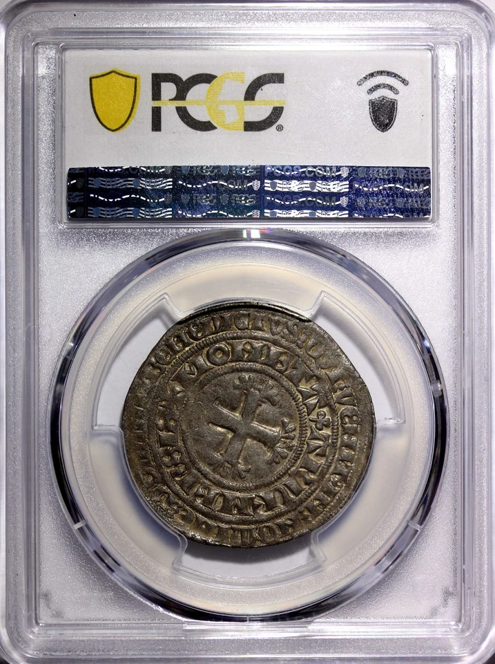 Netherlands Gelderland Edward 1361-1371 Silver Double Groot PCGS AU53 TOP GRADED - Image 3 of 4