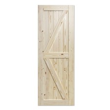 SmartStandard 30in x 84in Sliding Barn Wood Door Pre-Drilled Ready to Assembl...