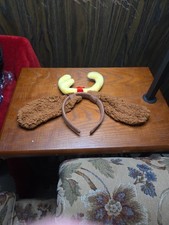 Antler Headband with Dog Ears Deer Horn Headpiece Reindeer Costume.