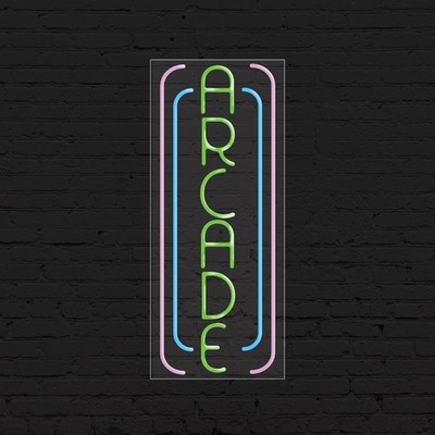 Arcade Sign for Business Displays | LED Flex Neon | 13''W x 32''H x 1''D