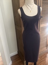 PRADA BROWN MIDI DRESS SZ 4/6