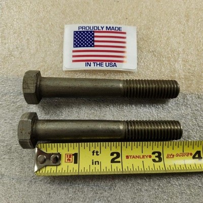(Qty 10) 1/2-13 x 3-1/2'' Hex Head Cap Screws Stainless Steel 18-8 / 304 USA