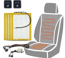🔥 2-Seat 3-Level Universal Heated Car Seat Kit with Switches & Wiring