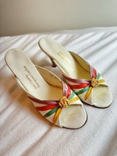 Jacques Levine Vintage heeled shoes size 6 1/2B Party Colorful Event Casual Fun