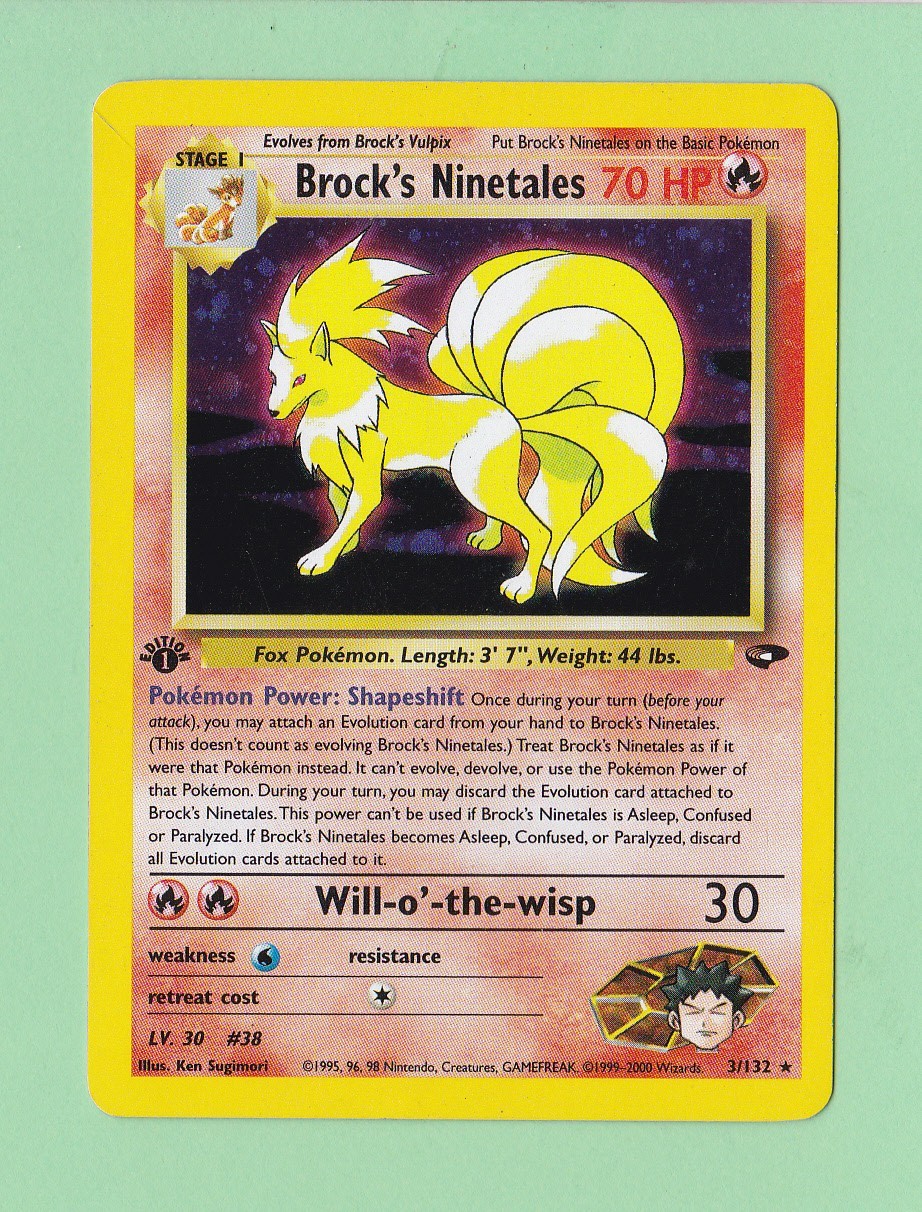 Pokémon Brock's Ninetales Gym Challenge Holo First Edition 3/132