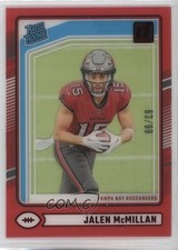 2024 Panini Clearly Donruss Rated Rookie Red 63/99 Jalen McMillan #79 1n8b