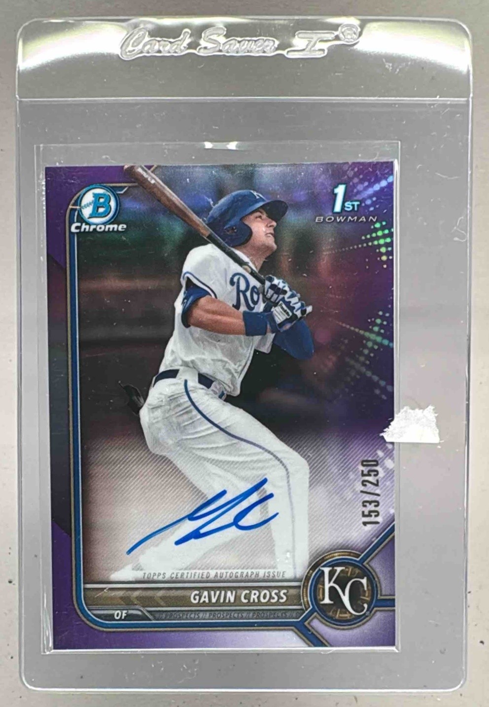 Gavin Cross 2022 Bowman Draft #CDA-GC Purple Chrome Pick Auto 1st RC /250