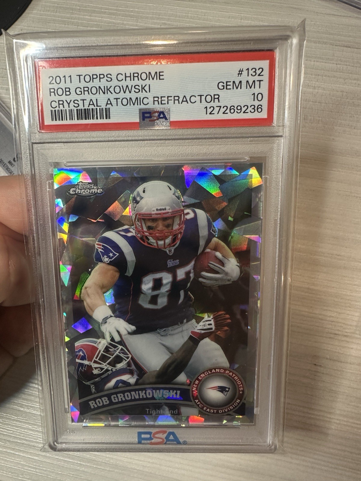 2011 Topps Chrome - Rob Gronkowski #132 Crystal Atomic Refractor /139 PSA 10 💎