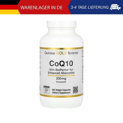 California Gold Nutrition, CoQ10 with BioPerine  Black Pepper Extract, CoQ10 mit