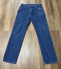 Wrangler 13MWZ Cowboy Cut Jeans 2004 Men s 34x34 Blue Rigid Denim Original Fit