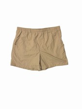Columbia PFG Swim Trunks Men s Size XL Mesh Lined Beige Elastic Waist Pockets