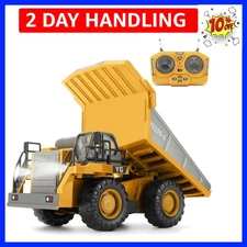 Remote Control Dump Truck, RC Construction Vehicle for Kids with 9 Channel Me...