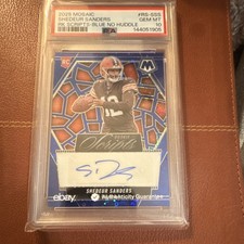 Panini Mosaic 2025 Shedeur Sanders Rookie Auto Blue PSA 10 Browns #RS-SSS
