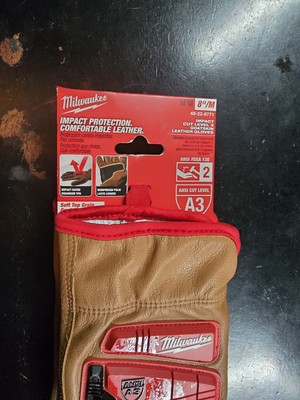Milwaukee 48-22-8771 Medium Impact Cut Level 3 Goatskin Leather Gloves BRAND NEW