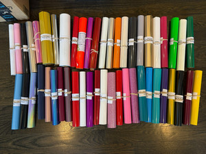 BULK LOT - 50 rolls 12" Heat Transfer Vinyl for Silhouette Cricut t-shirts bags