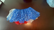 Red, White Blue Stars Tutu Skirt Fourth of July, Independence Day girl costume
