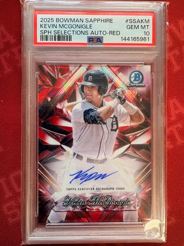 Kevin Mcgonigle #SSA-KM 2025 Bowman Sapphire Selections Autograph card