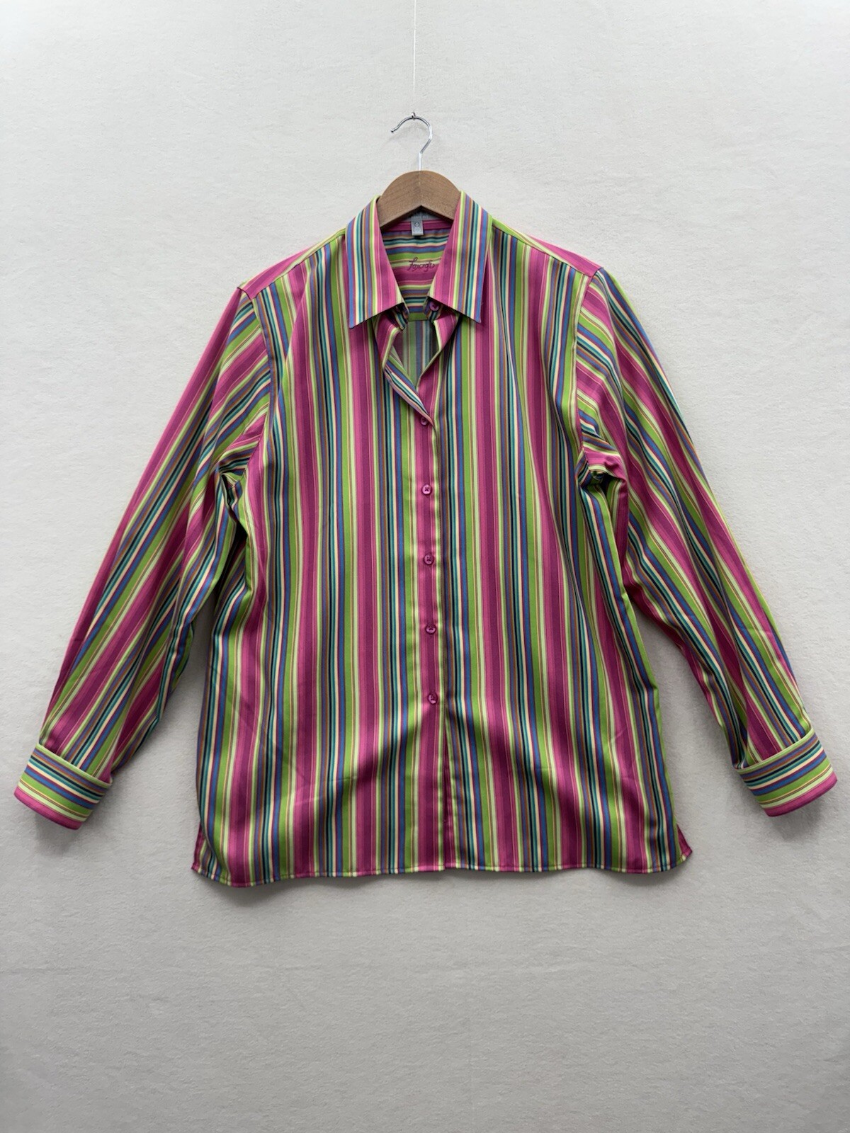 Foxcroft Women’s 12 Wrinkle Free Classic Fit Striped Button Up Shirt