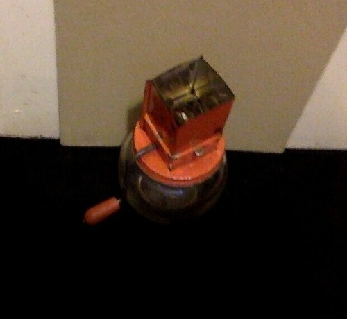 Vintage Grater. Glass & Painted Metal. 6 1/2" Tall. Estimated 1940's. - Picture 5 of 6
