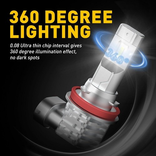 AUXITO 2X H11 H16 H8 100W LED Bulbs Fog Driving Light 6500K White Bright 40000LM - Picture 2 of 12