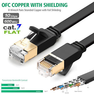 PacK CAT6a 600-MHz UTP Stranded Patch Cable 5 Pcs 100 Ft