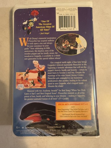 VERY RARE!!! Walt Disney's 'PINOCCHIO' 60th Anniversary Edition - Picture 2 of 5
