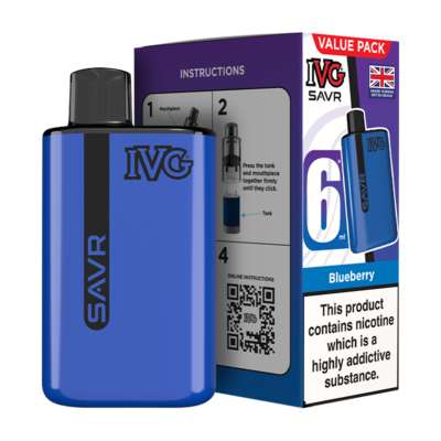 IVG SAVR Vape Kit & Replacement Refill | Rechargeable Vape | Vape Kit |  E-Cig