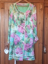 Reduced!!bnwot 100% Pure Silk Almost Famous Coat Fully Lined With Belt Size 14