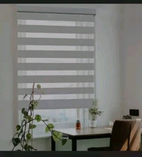 KCO Zebra Blinds for Windows 38x72 Dual Layer Roller Sheer Shades Blinds for 