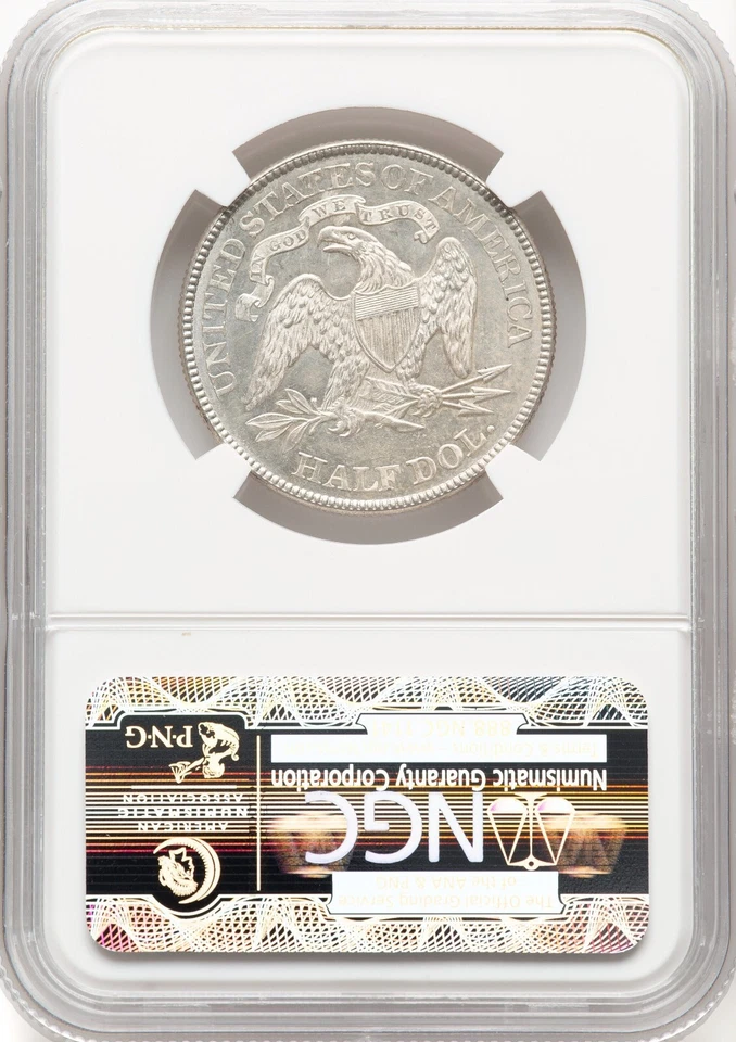 1877 Silver Half Dollar Seated Liberty NGC MS64 Closed Bud WB-103 SPL Surfaces - Image 4 of 4