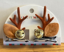 Christmas Reindeer Antlers Hair Clips with Deer Horn Ears Hair Accessories