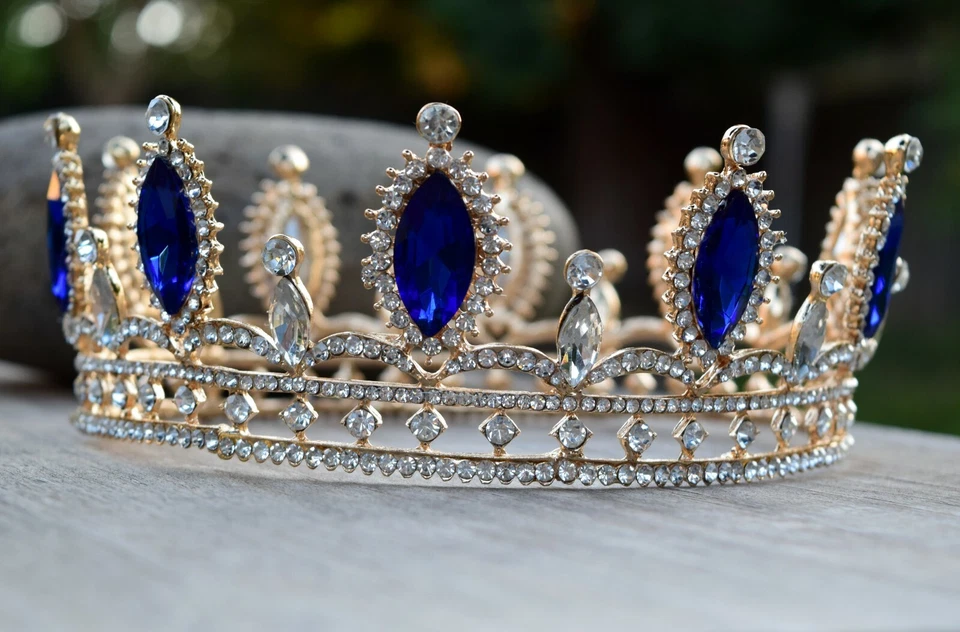 Elsa Audrey Corona Tiara Descendientes Frozen Regalo Disfraz Juegos con disfraces Azul Dorado 2 3 Foto 4 de 4