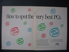 1991 Intel 386 486 MicroProcessor CPU best PCs Vintage Computing Print Ad 11328