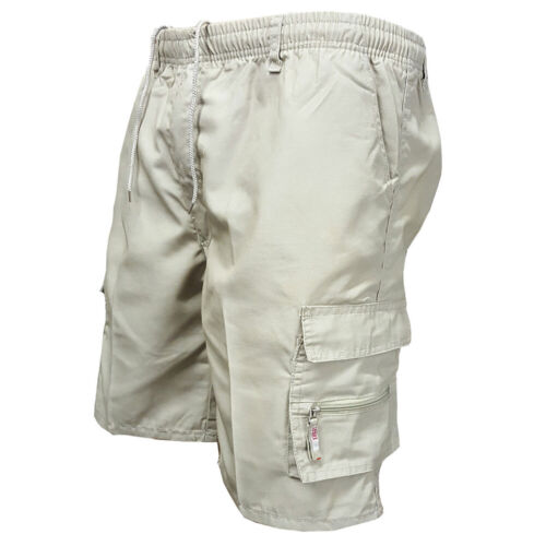 Herren Cargo Combat elastische Taillengröße schlichte leichte Herrenshorts - Bild 12 von 33
