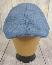 Sun n Sand Chambray Newsboy Cap Hat Women's One Size Fits Most Blue