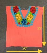 Blusa Artesanal de Mexico - Embroidered Flowers