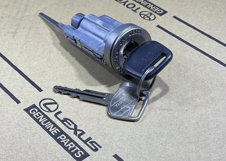 93-97 TOYOTA LAND CRUISER FZJ80 INTERRUPTOR DE ENCENDIDO BLOQUEO DE CILINDRO CON LLAVES OEM NUEVO Foto 3 de 4