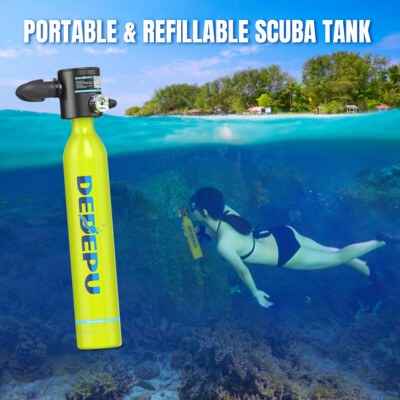 #ad DEDEPU Mini Scuba Diving Equipment Kit Underwater Glasses Oxygen Tank Hand Pump $149.99