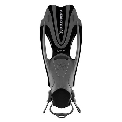 US Divers Adult Unisex ProFlex Fins, Black/Gunmetal Gray 