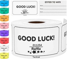 250 Raffle Tickets White 1 of 8 Colors Raffle Cards Entry Form with Name  fo...