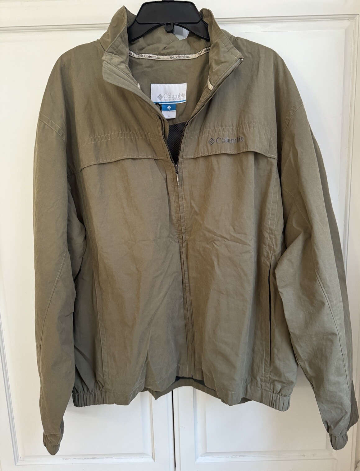 Columbia jacket Army Green Softshell Collared Full Zip Lined Jacket men's XL