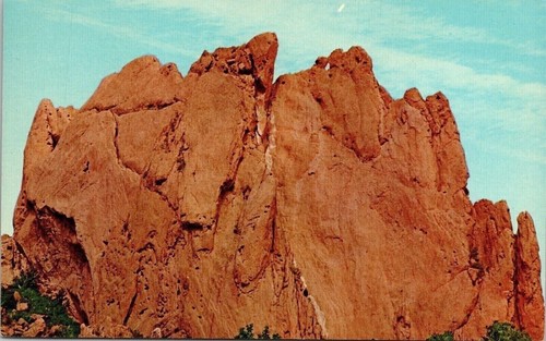 Gigantic Rock Formation Garden Gods Colorado CO Mammoth Postcard UNP VTG Unused